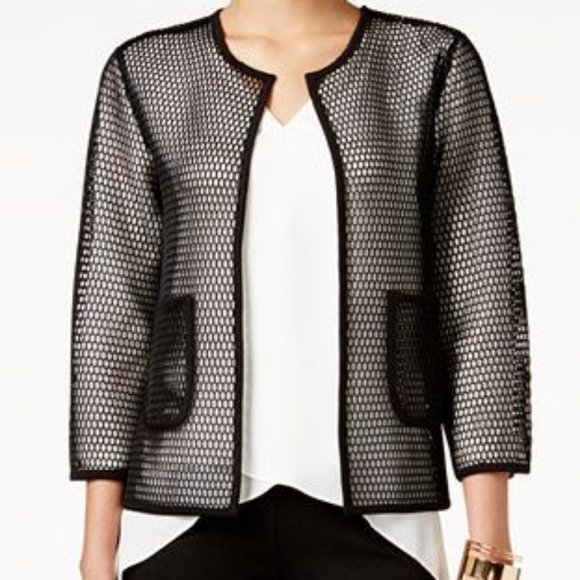 Alfani Sweaters - Beautiful Alfani Open-Front Mesh Jacket/Cardigan, Only at Macy's